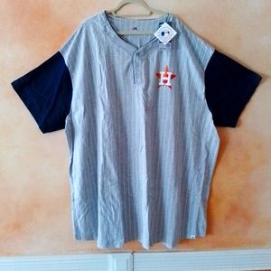 COPY - Mens Huston  Astros  baseball  shirt 36 in long front shoulder to hem
